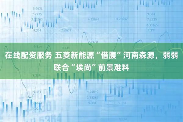 在线配资服务 五菱新能源“借腹”河南森源,弱弱联合“埃尚”前景难料