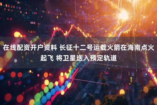 在线配资开户资料 长征十二号运载火箭在海南点火起飞 将卫星送入预定轨道